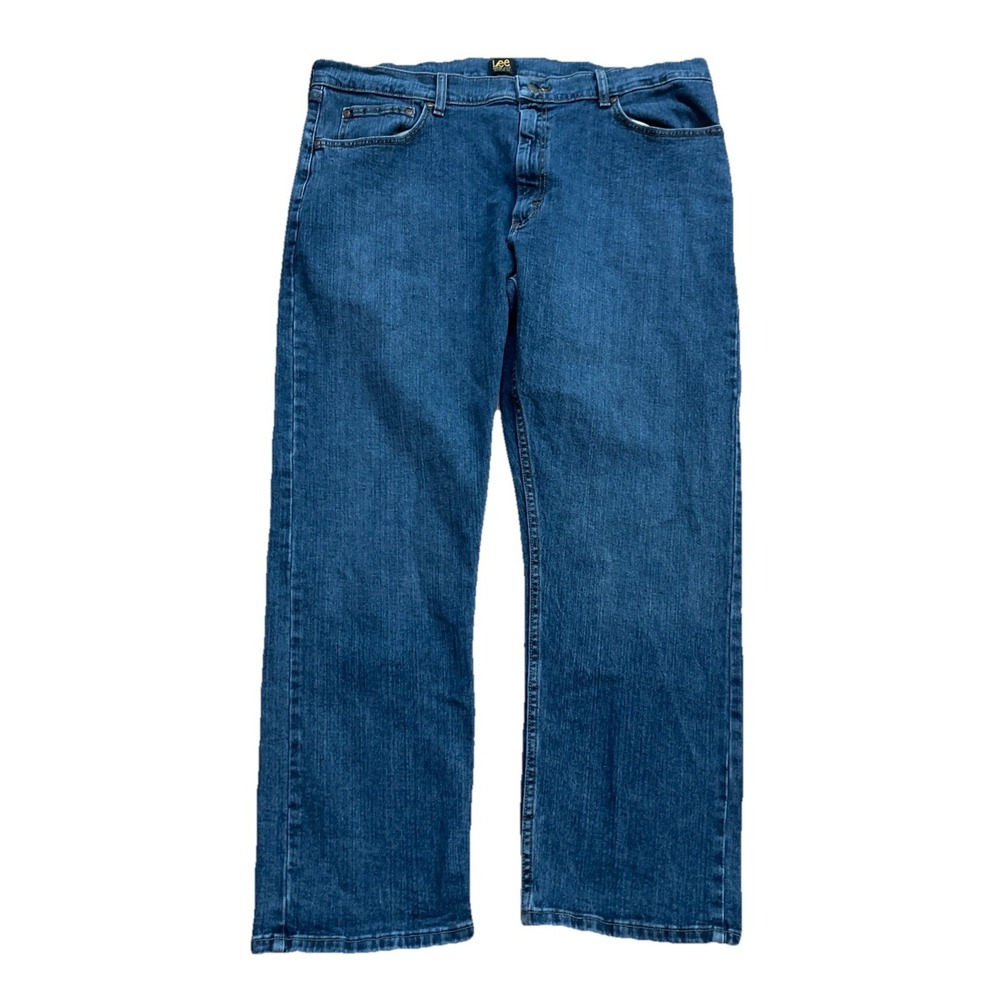Lee Denim Jeans Men's 42x30 Blue Relaxed Fit Straight Leg 100%‎ Cotton